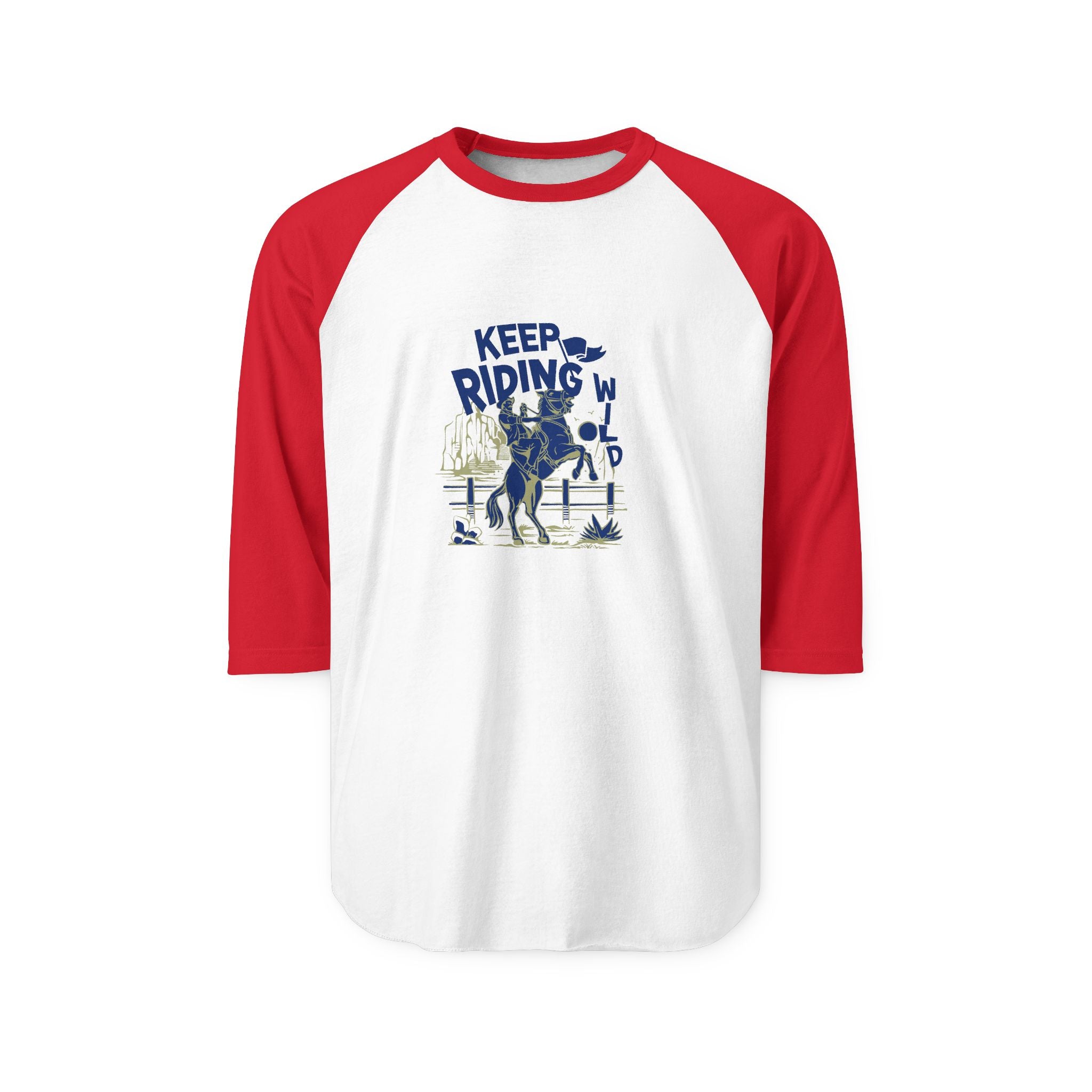 Keep Riding Baseball Raglan Shirt – Equestrian Horse Lover Tee