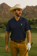 Embroidered Cactus Men’s Sport Polo — Breathable Performance Golf Shirt