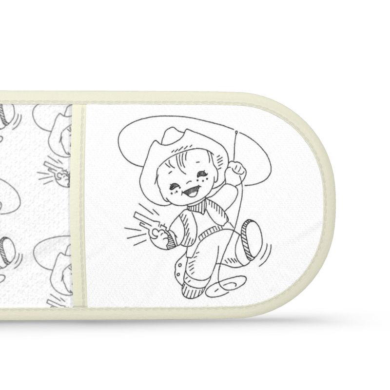 Western Cowboy Double Oven Mitt – “Little Buckaroo” Design