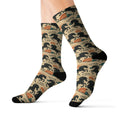 Bronc Pattern Sublimation Socks — Desert Plant Crew Socks
