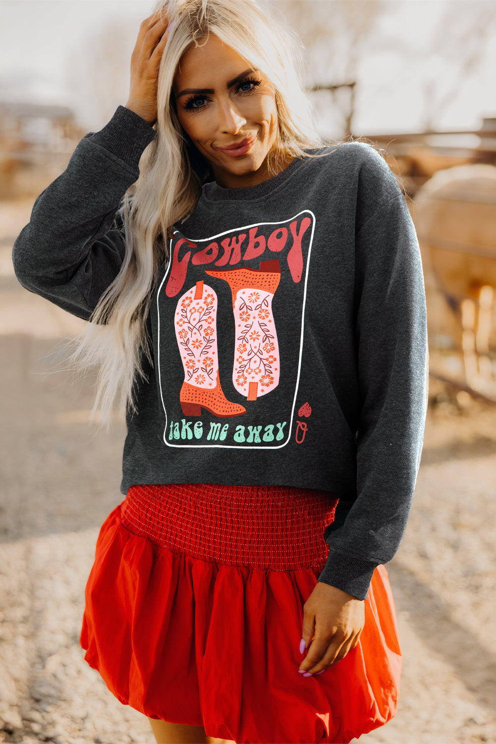 Carbon Grey Queen Card Drop Shoulder Graphic Sweatshirt