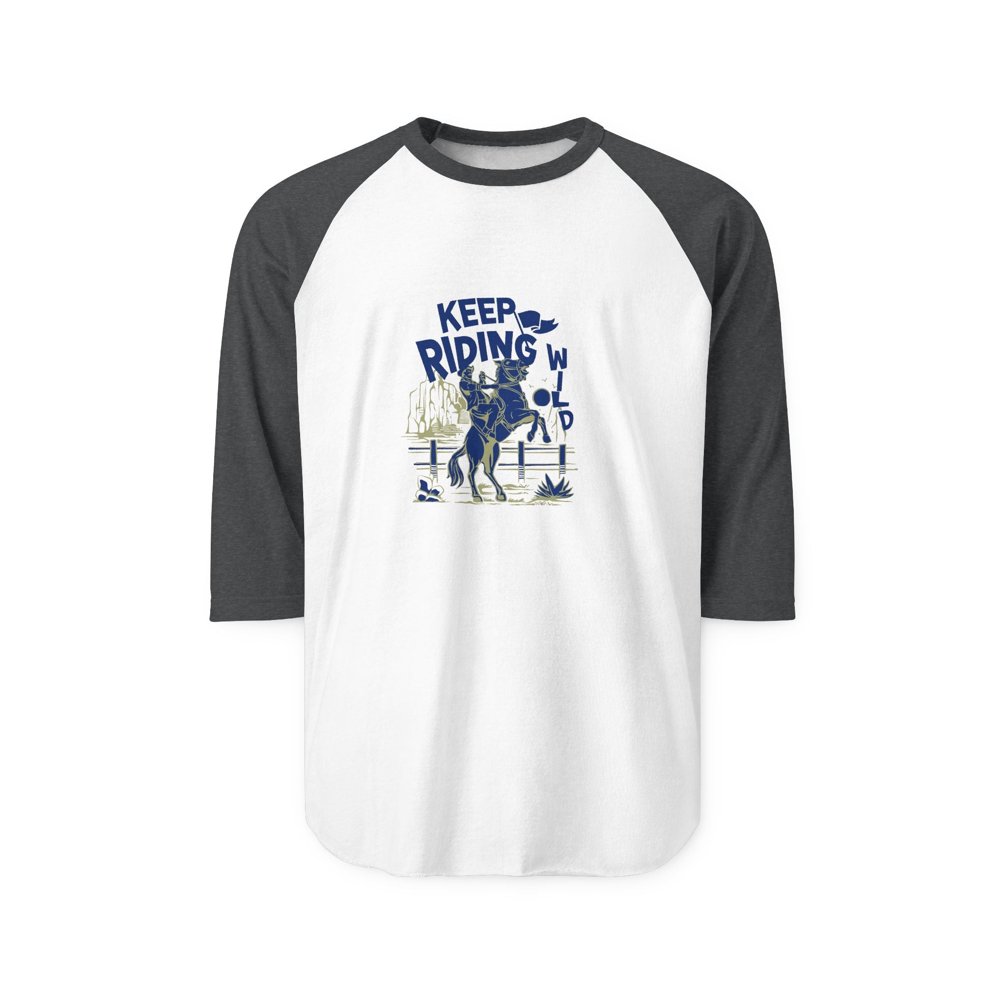 Keep Riding Baseball Raglan Shirt – Equestrian Horse Lover Tee
