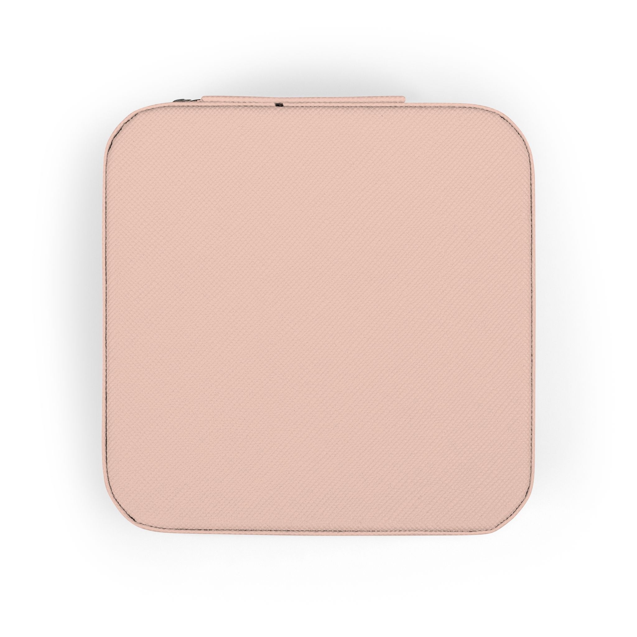 Compact Pink Jewelry Travel Case — Feathered Eagle Design, Ring & Earring Organizer