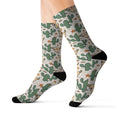 Cactus Pattern Sublimation Socks — Desert Plant Crew Socks