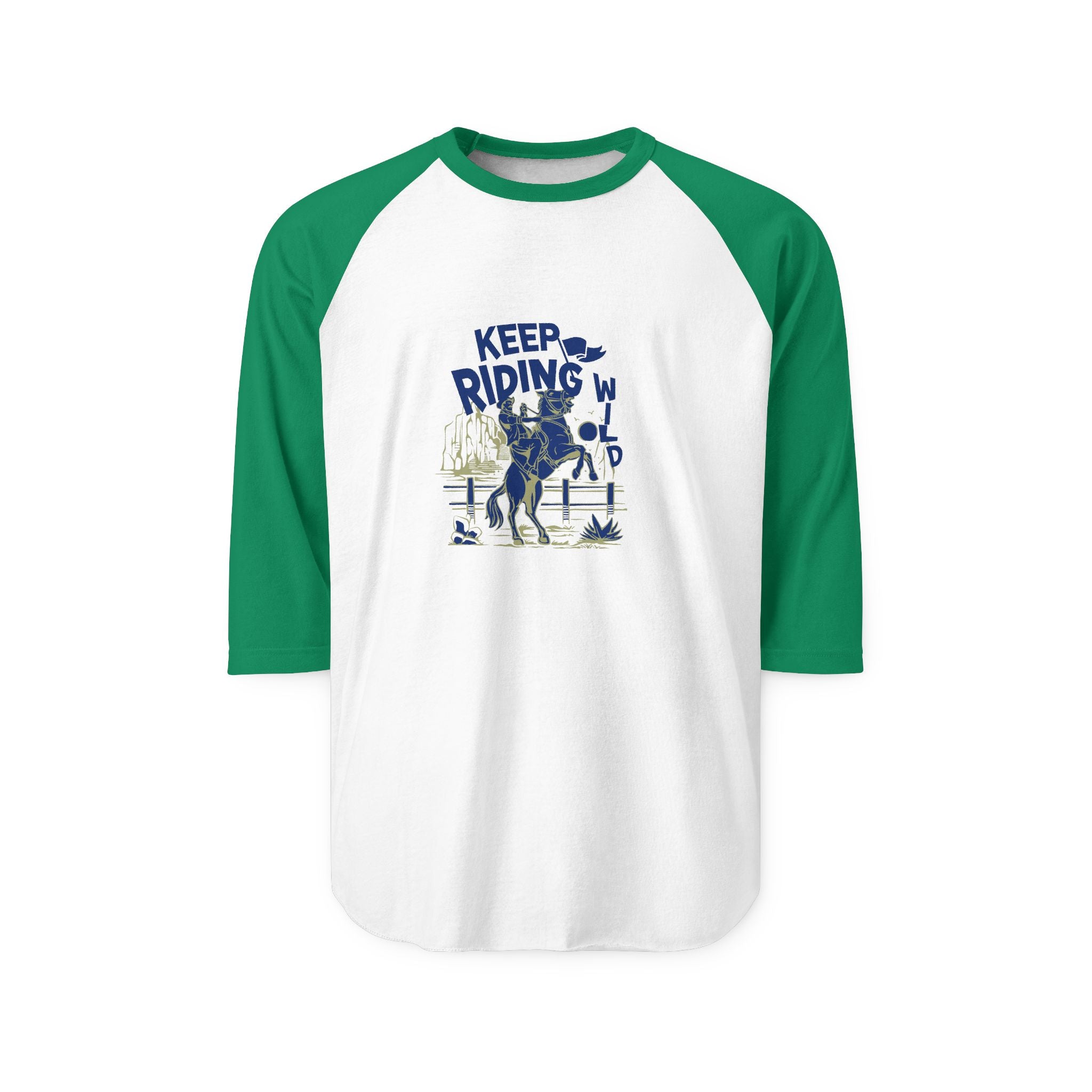 Keep Riding Baseball Raglan Shirt – Equestrian Horse Lover Tee
