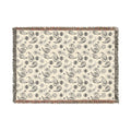 Paisley Print Woven Throw Blanket — Reversible Pattern Cozy Throw