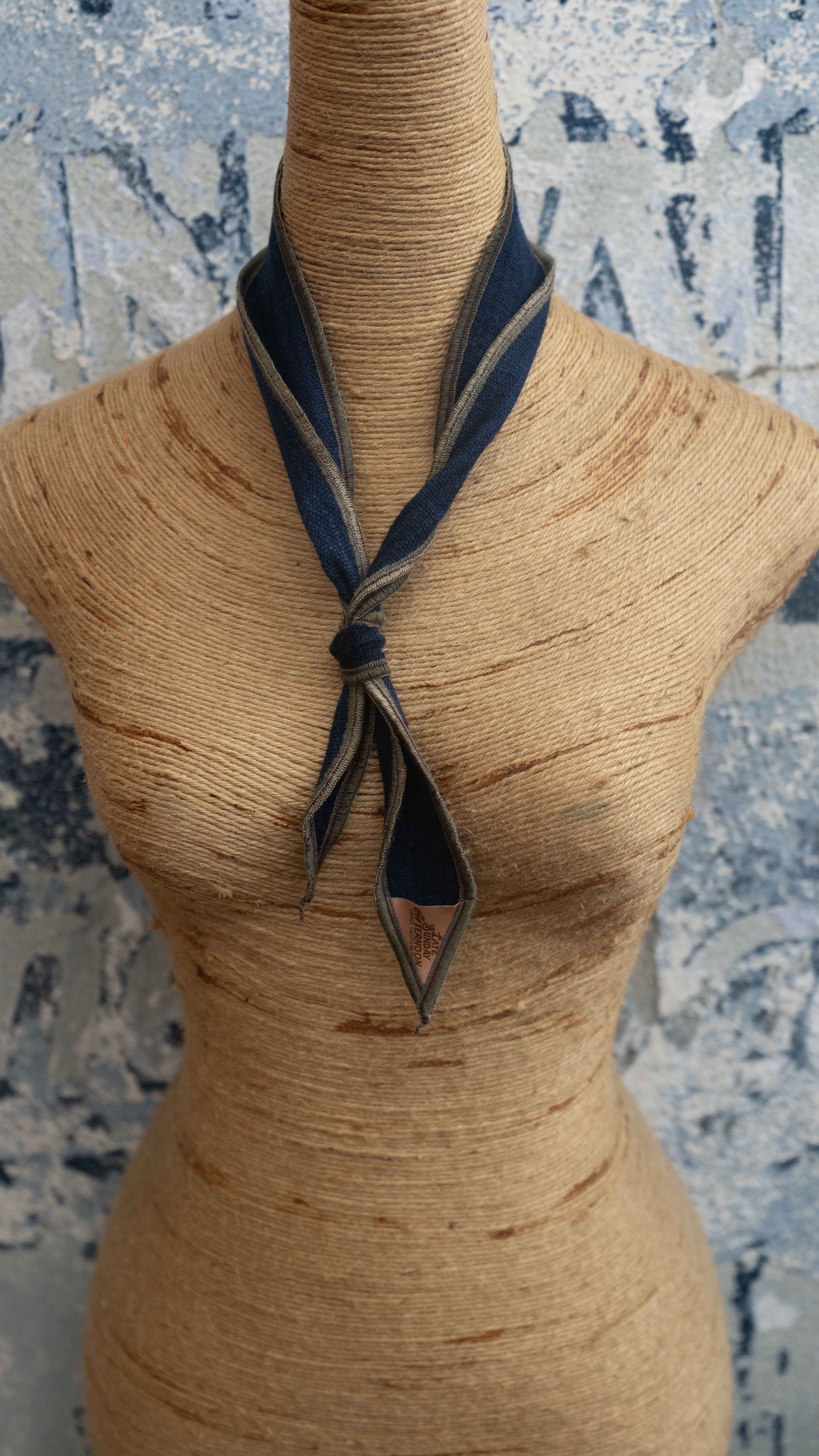 African Denim Neck Scarf
