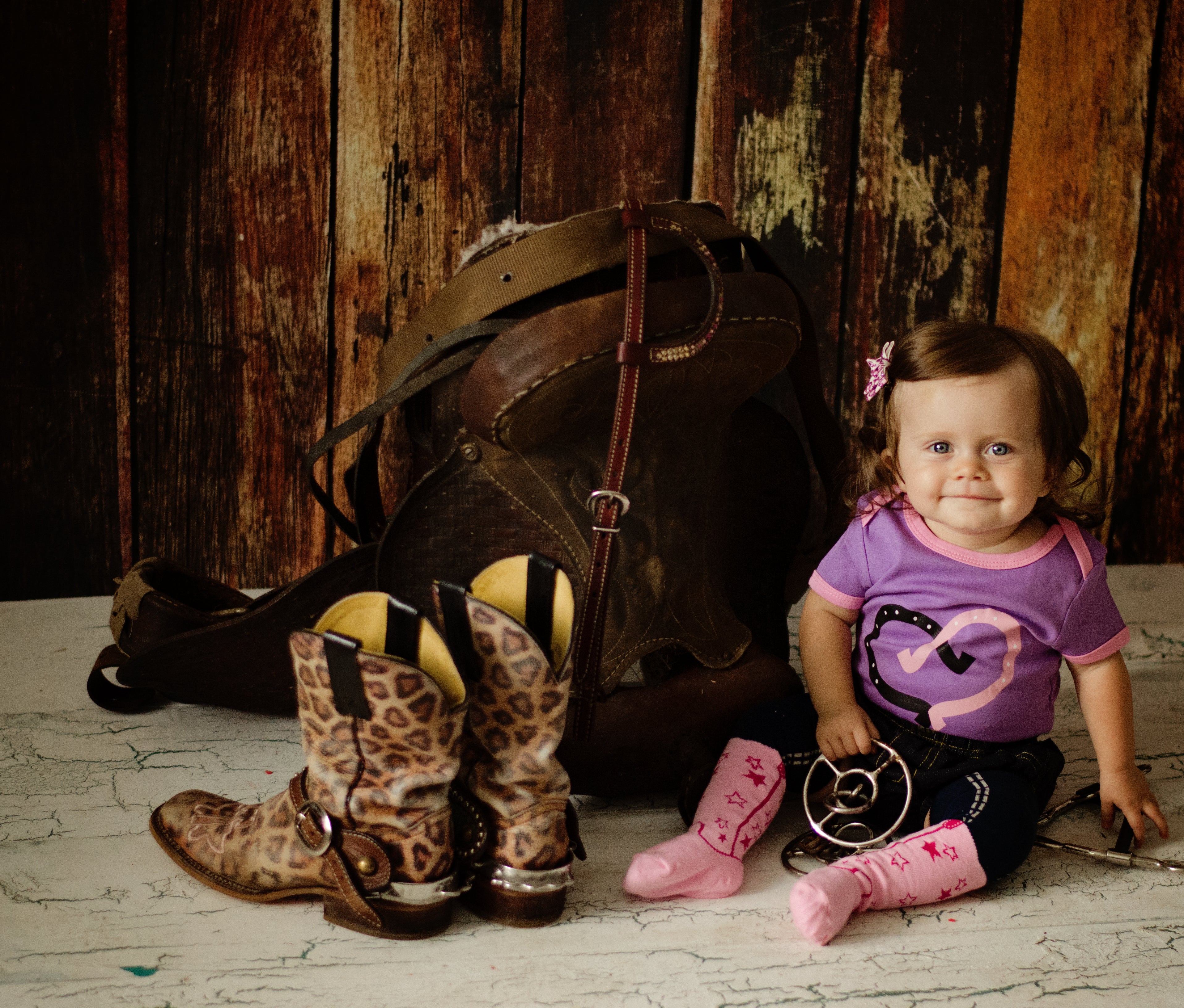 Lavender Horseshoe Heart Onesie