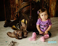 Lavender Horseshoe Heart Onesie