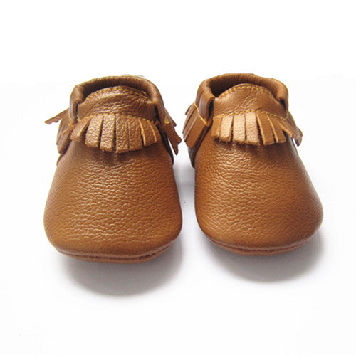 Baby Moccasins - Dark Caramel