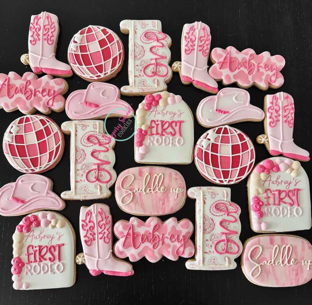Cowgirl birthday set (24 cookies)