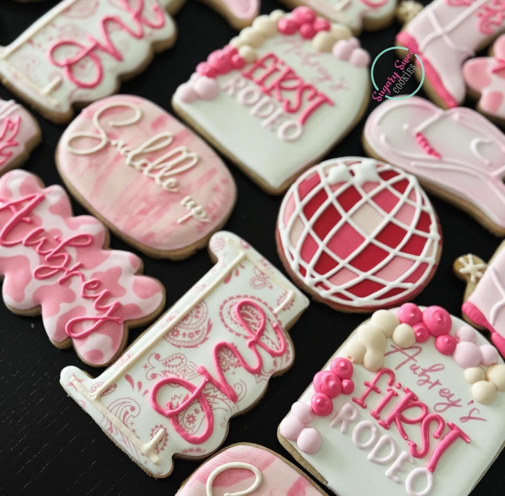 Cowgirl birthday set (24 cookies)
