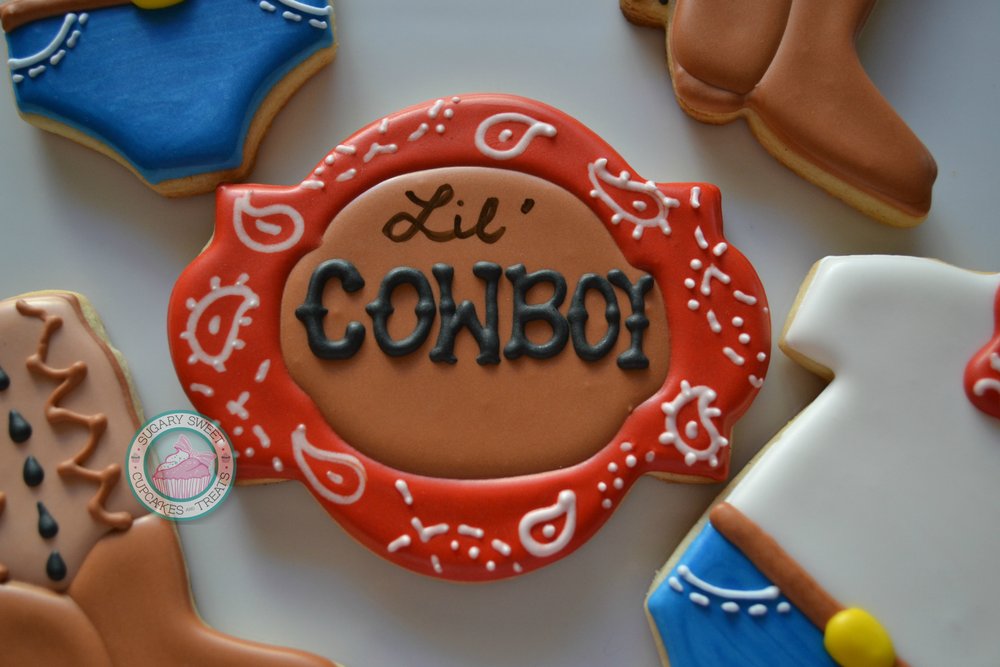 Cowboy Baby Cookies (12 cookies)