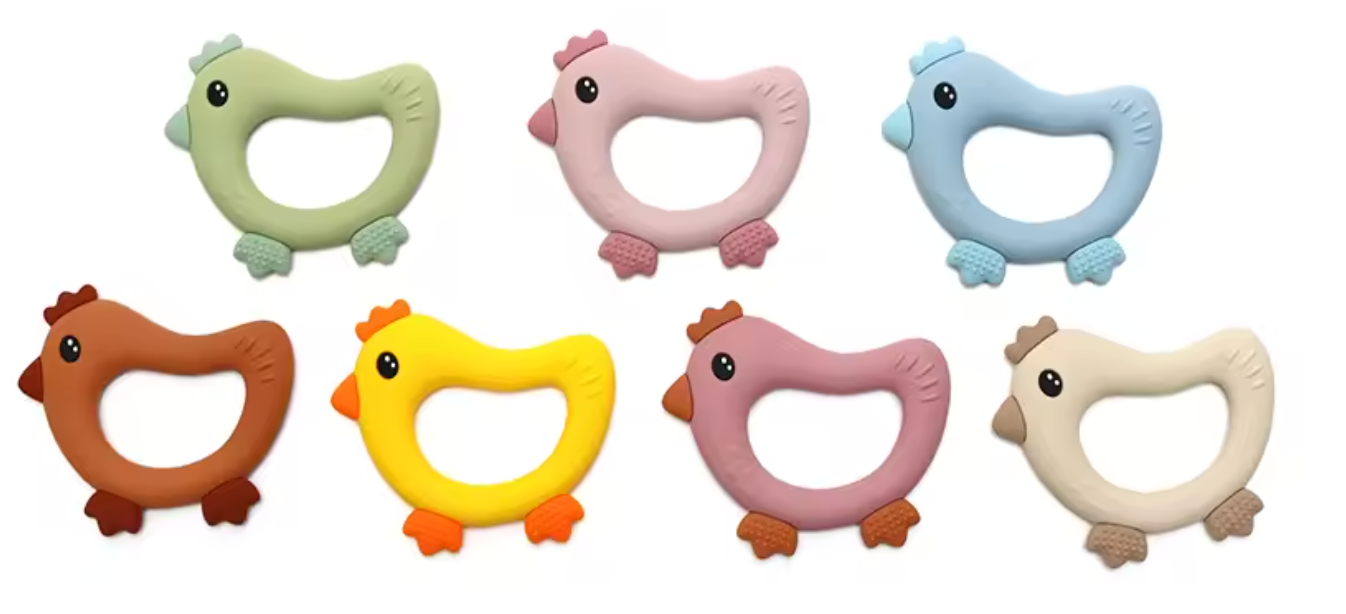 “Lil’ Ranch Rooster” Silicone Baby Teether