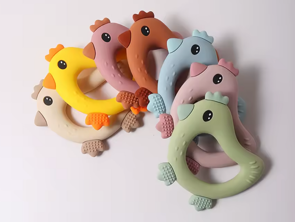 “Lil’ Ranch Rooster” Silicone Baby Teether