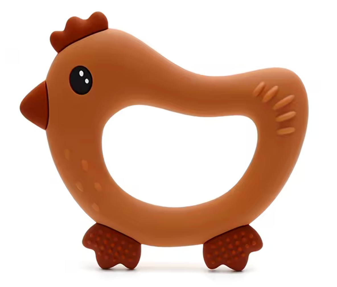 “Lil’ Ranch Rooster” Silicone Baby Teether