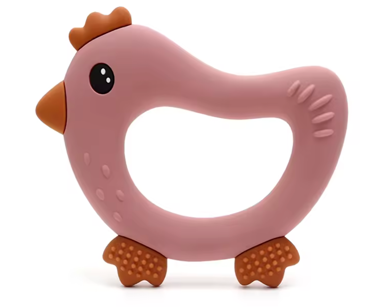 “Lil’ Ranch Rooster” Silicone Baby Teether