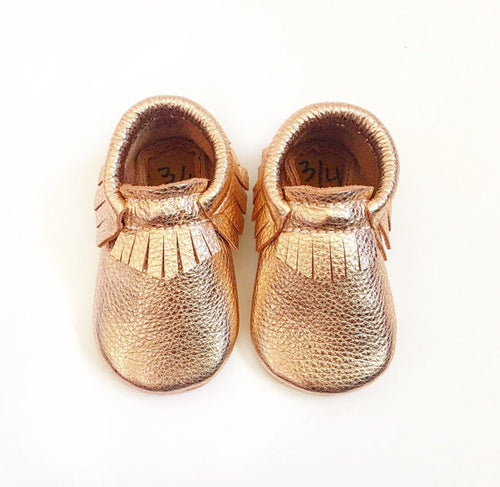 Baby Moccasins - Gold