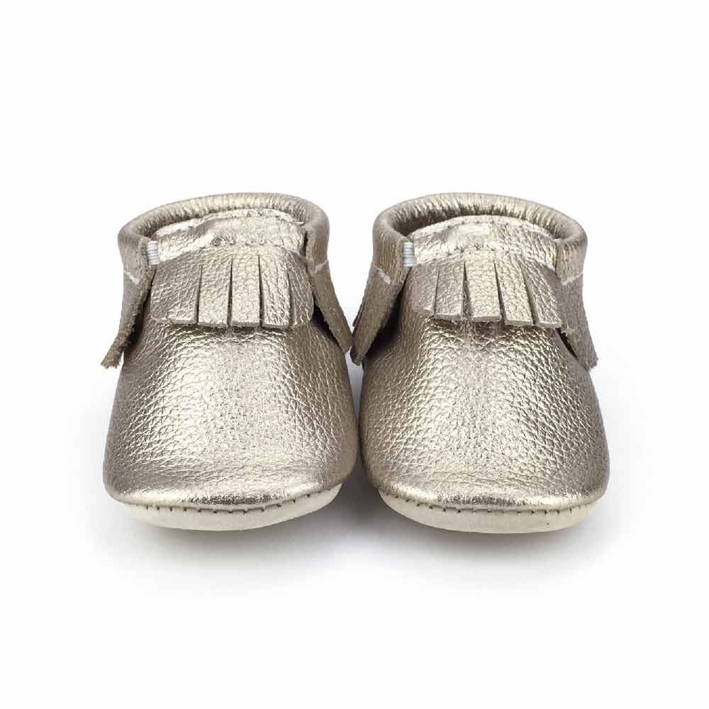 Baby Moccasins - Silver